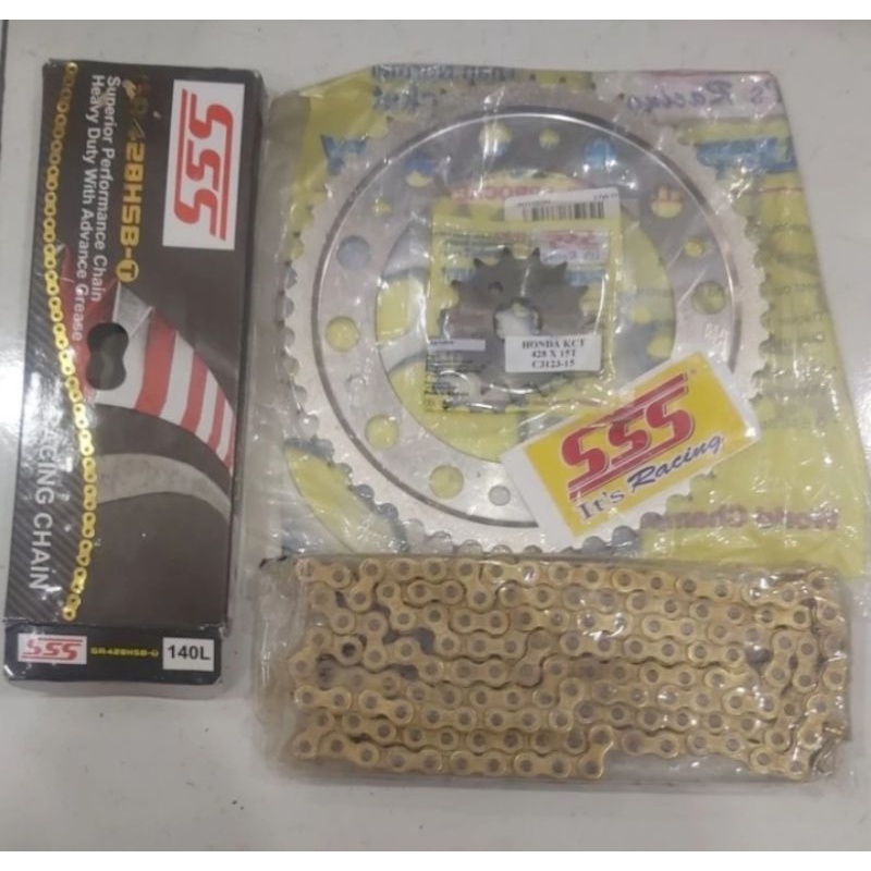 GEAR GIR SSS SET RANTAI HSBT HONDA CRF 150 L CRF150L FULL SET SSS RACING