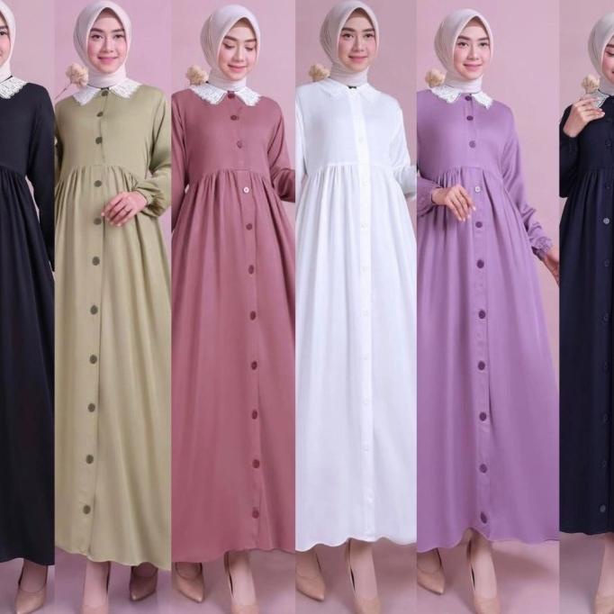 Gamis katun putih / gamis katun hitam / baju umroh /gamis polos katun