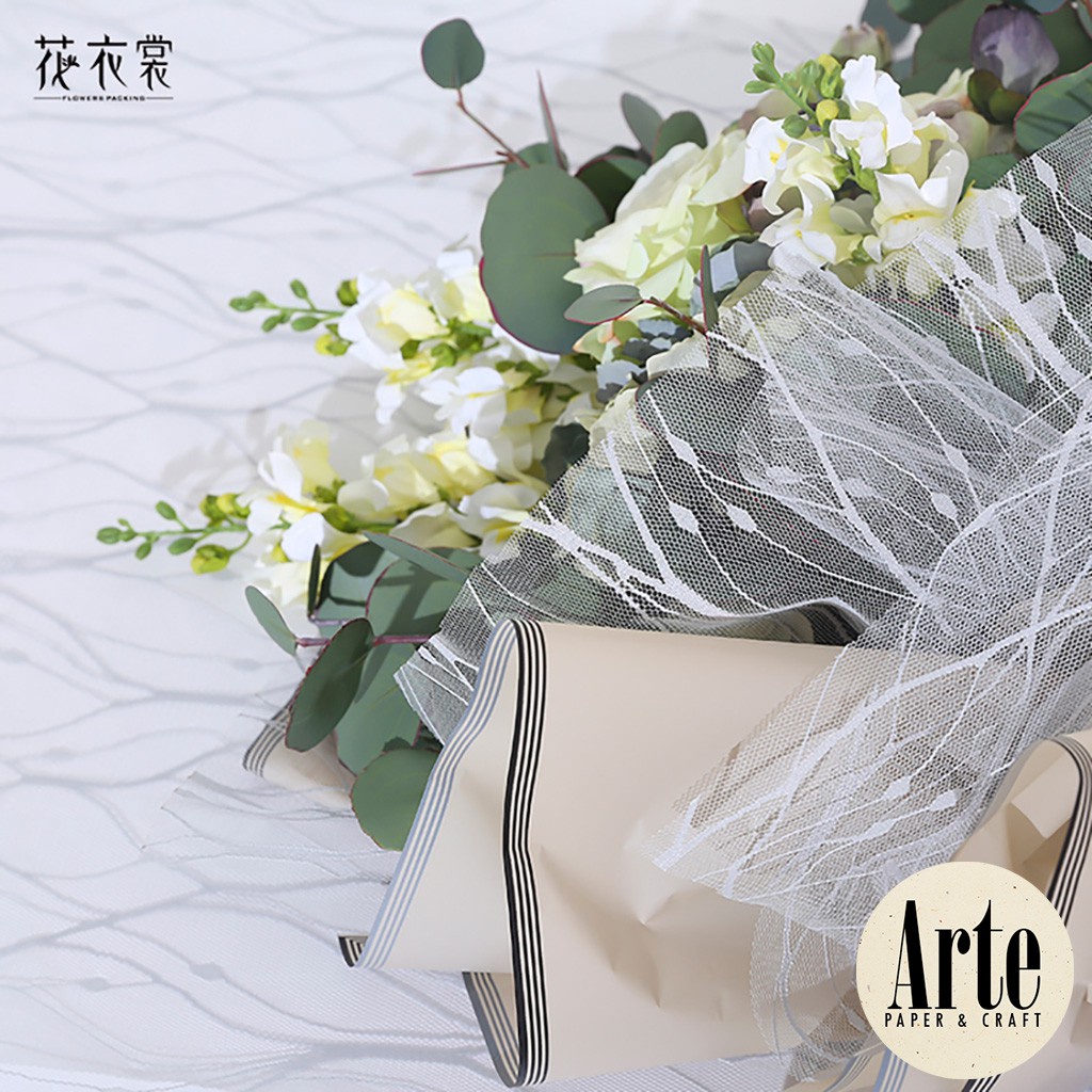 

1 Roll Floral Pattern Buket Bunga Mesh Jaring Bouquet Wrapping Kain Roll Arte Grosir Jakarta P.Sds