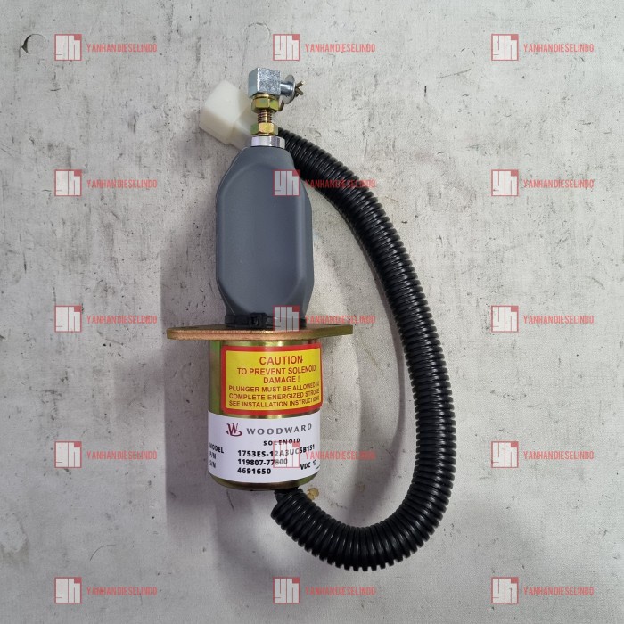 Solenoid Stop Woodward 119807-77800 1753ES-12A3UC5B1S1 SA-3840 B27 12V