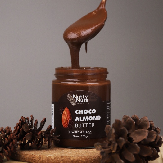 

Chocolate Almond Butter 280Gr Nuttynuts - Selai Coklat Almond Dan Sehat