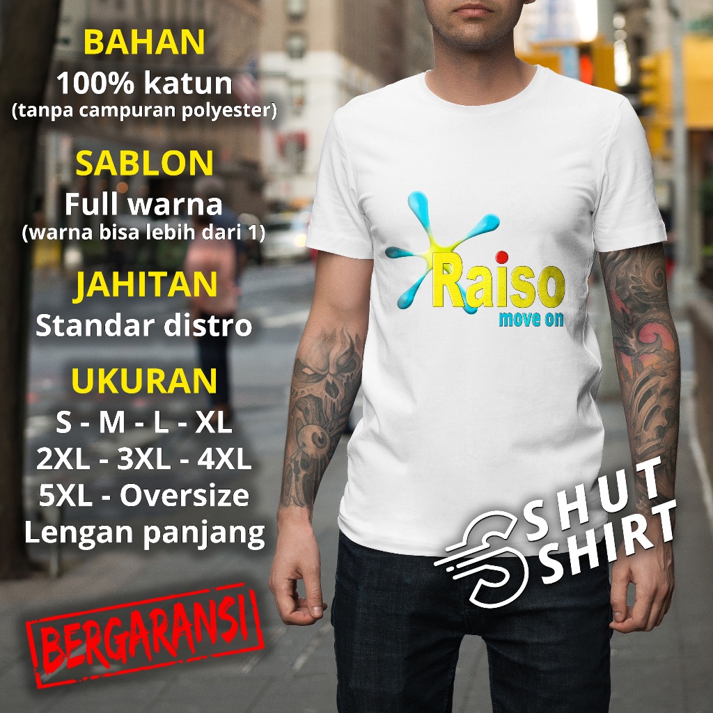 Kaos Distro T Shirt Pria & Wanita Original Size S M L XL & Jumbo Oversize XXL XXXL XXXXL Lengan Panj