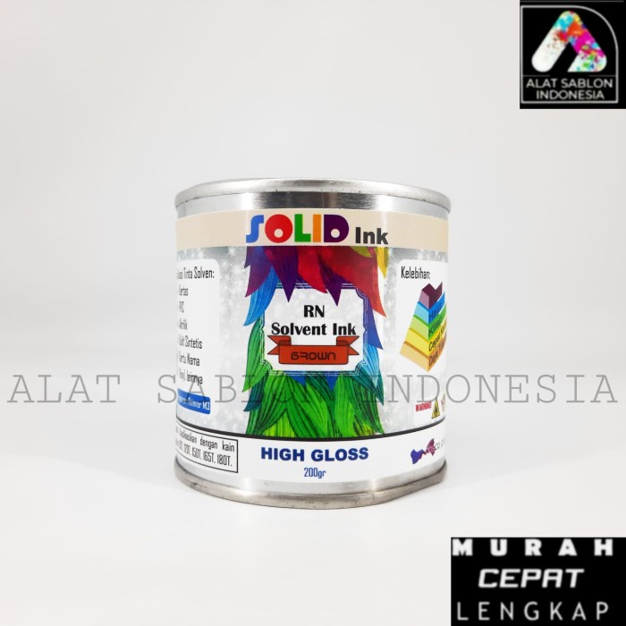 

New Tinta Sablon Pvc Solid Ink Brown 250Gr Garansi