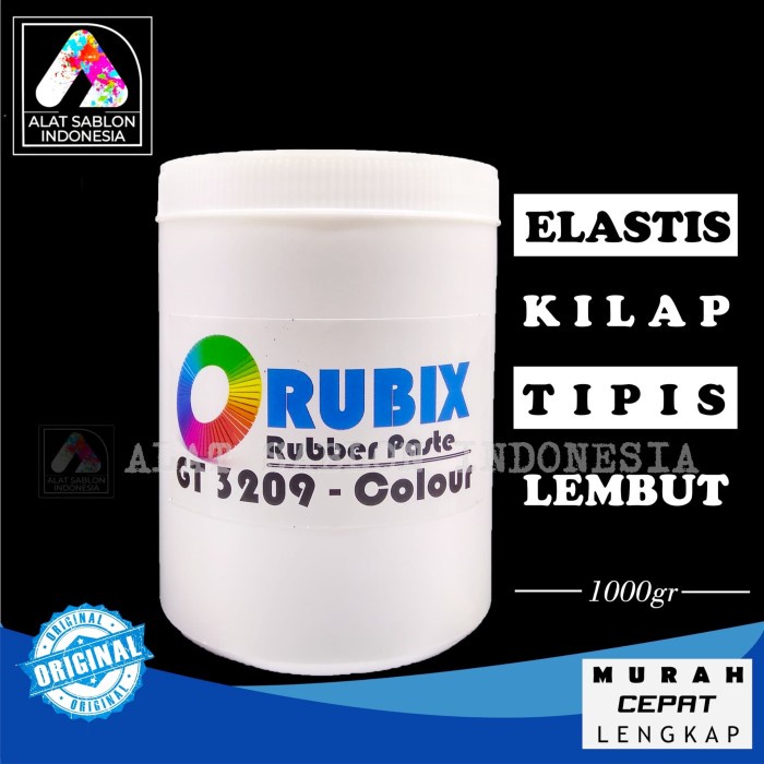 

Baru Tinta Sablon Rubber Glossy Gt 3209 Rubix Colour 1Kg Ready Stock
