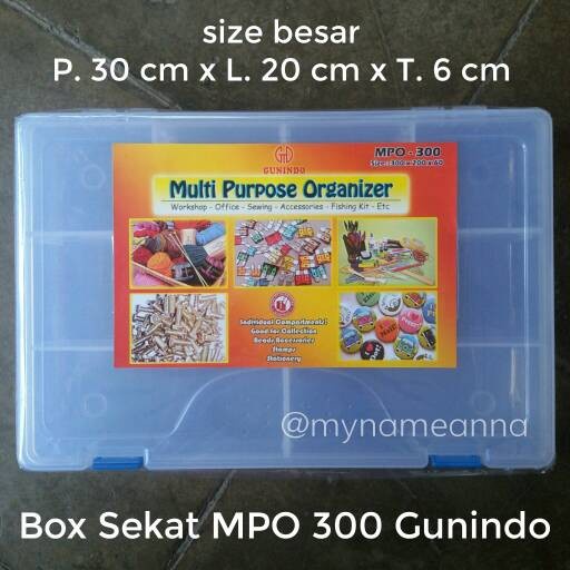 

Promo Multi Purpose Organizer Box Kotak Sekat Gunindo 300 Multibox Besar
