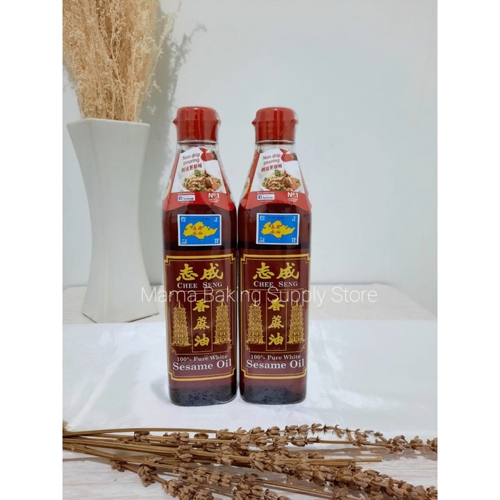 

Chee Seng Nyak Wijen Putih White Sesame Oil Pure 375 Ml