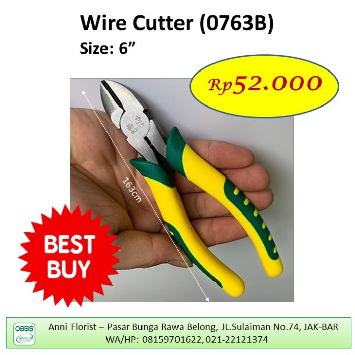 

Promo Wire Cutter (0763B), Gunting Kawat, Gunting Bunga, Aksesoris Bunga