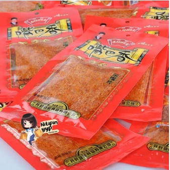

Makanan Cina Dalapian Latiao - Zuibaxiang Big Latiao Gede - Spicy Tofu Gluten Skin Strip Halal