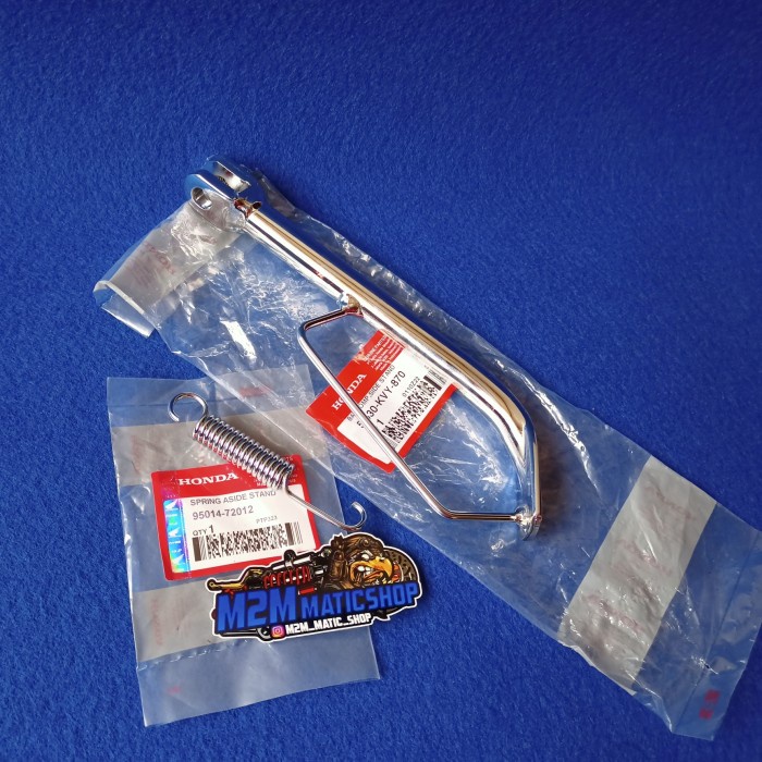 Standar Samping Atau 1 Beat Karbu Original Chrome