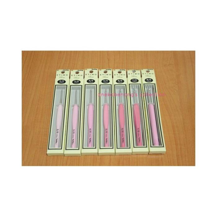 Hakpen (Alat/Jarum Rajut) Tulip Etimo Pink - Silver / Etimo [ Pcs ]