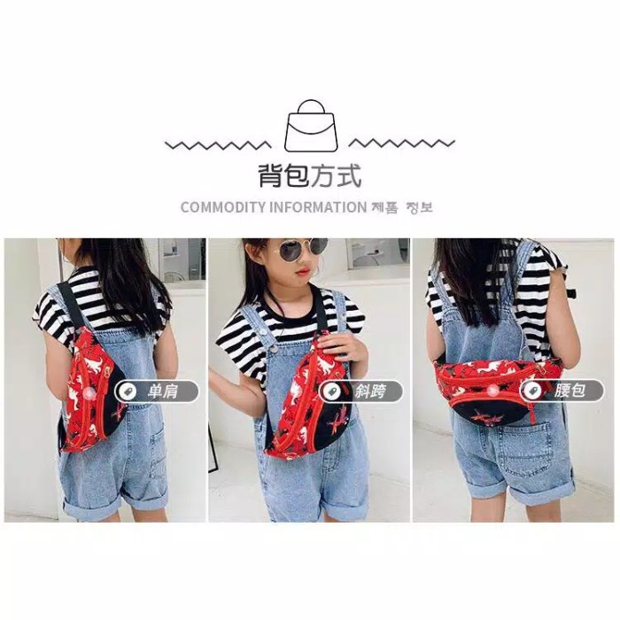 Tas Pinggang Anak Laki Laki Import Waist Bag Anak Cowok Impor Anti Air