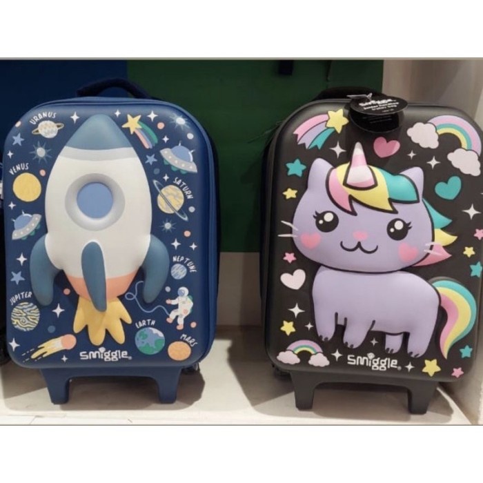 Smiggle Trolley Tas Koper Troli Anak Junior Character Dino Original