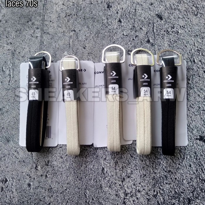 TALI SEPATU CONVERSE BLACK / WHITE ORIGINAL ORIGINAL TERBARU
