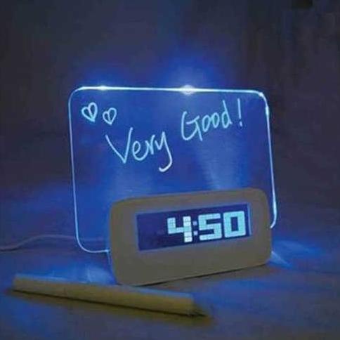 

Jam Alarm Digital UnIk Meja LCD dengan Papan Memo