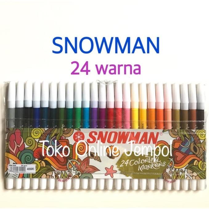 

Spidol Snowman 24 Warna Permanent Marker PW-24A ATK0844SN