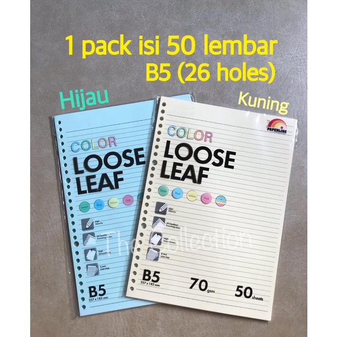 

ATK0601PL isi 50 lembar B5 Colour Kertas File Isi Ulang Paperline 26