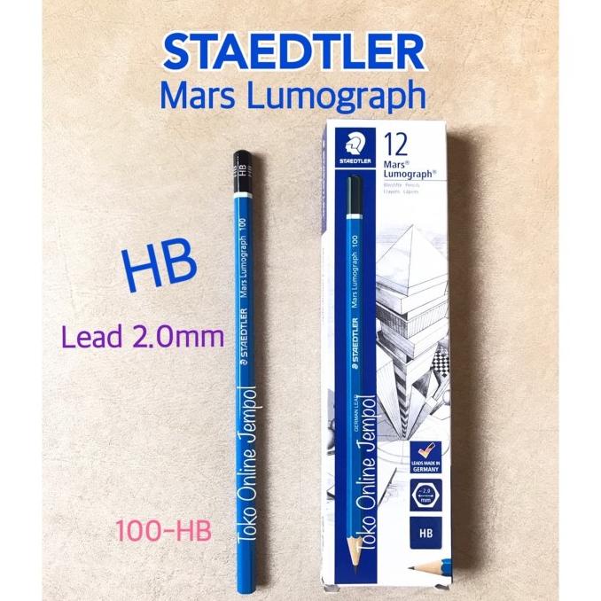 

ATK0710ST biru HB Mars Lumograph 100-HB 104156 Pensil Staedtler Sketch