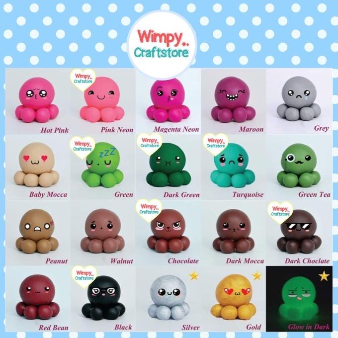 jual bahan clay ekonomis blessing clay cold porcelain air dry clay