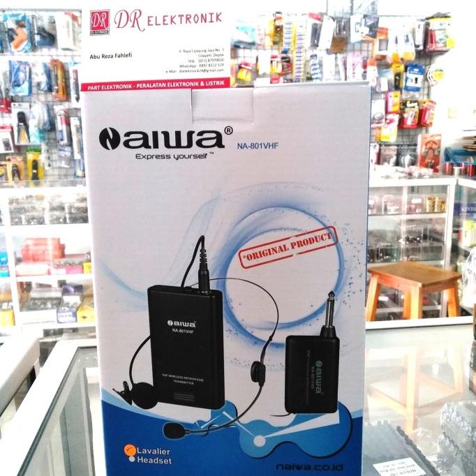Baru Mic Microphone Mik Wireless NAIWA Original mic Jepit dan Bando BAGUS dre3 Kualitas Baik