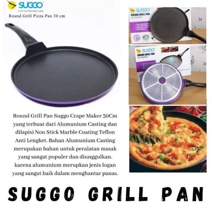 Panci Masak Pizza Panggang Kebab Teflon Anti Lengket Suggo Grill Pan Agalonline