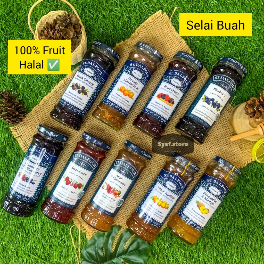 

Selai Buah St Dalfour 284 Gr 100 % Fruit Spread Halal