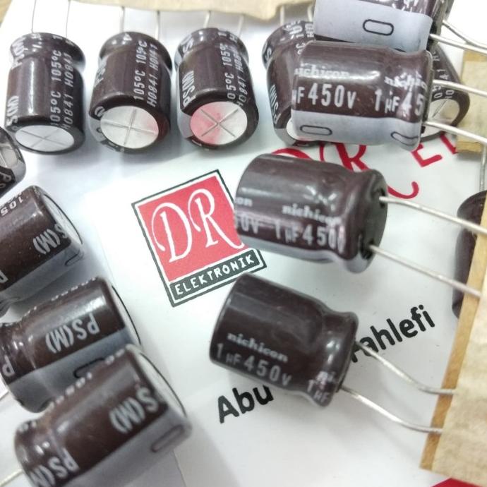 Capasitor Kapasitor Elco 1uf 450v 1 uf mikro 450 volt 450volt dre3 Berkualitas