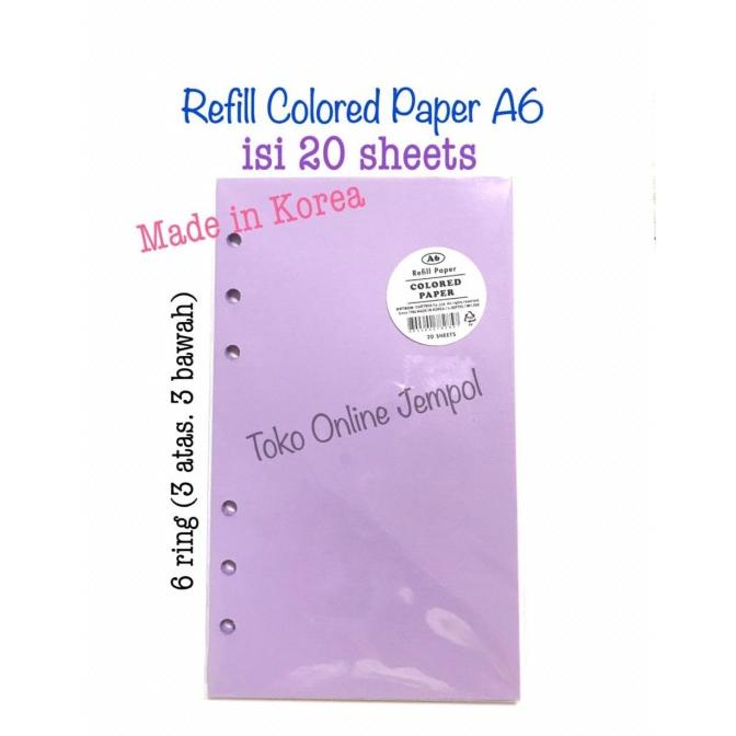 

A6 refill kertas binder POLOS file planner agenda KOREA ATK1054AB