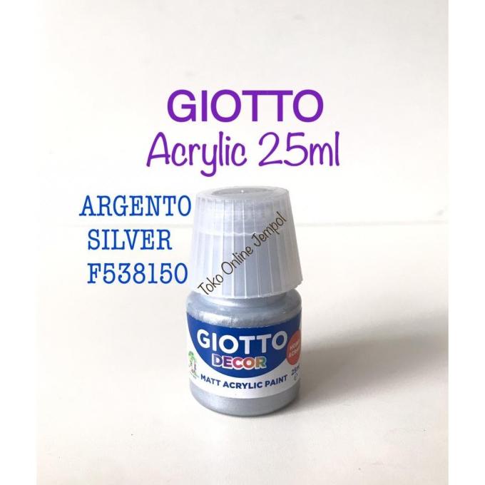 

25ml SILVER Cat Acrylic Giotto 538150 Akrilik satuan Paint ATK0959GT