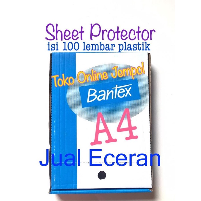 

eceran A4 Sheet Protector BANTEX Plastik Pelindung Dokumen ATK2702BX