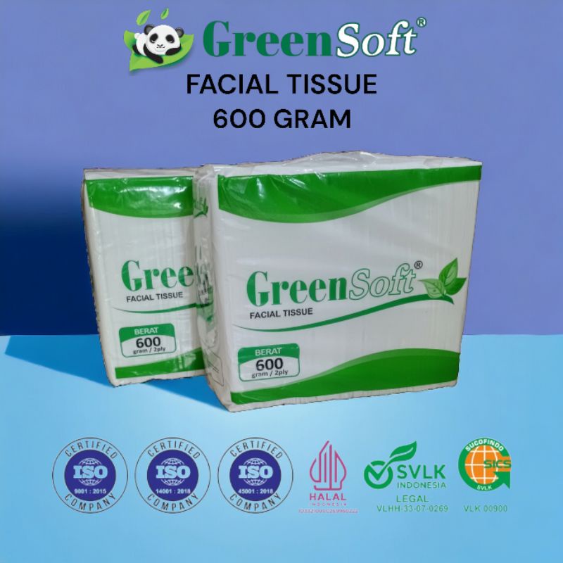 GreenSoft Facial Tissue Refill 600 Gram