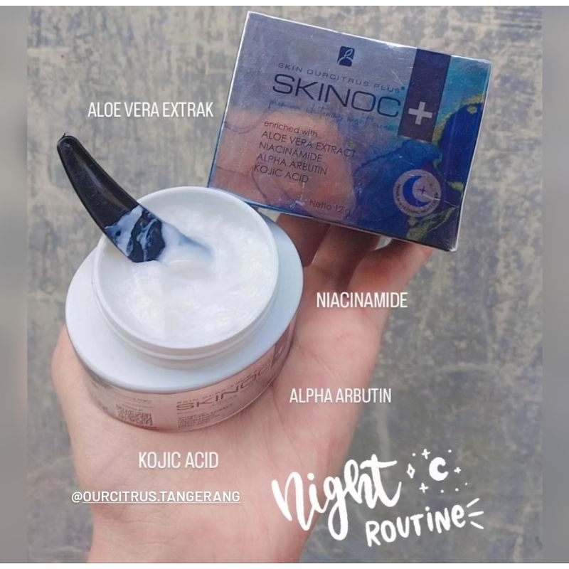 (100% ORI) NIGHT KRIM SKINOC PLUS PREMIUM WHITENING BY OURCITRUS | Moisturizer krim | Pelembab wajah