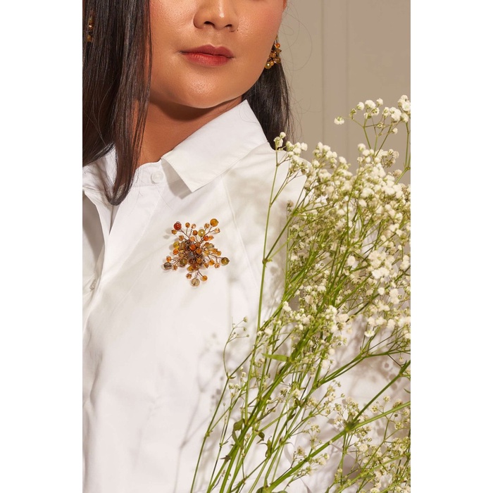 Baby Breath Brooch Brown Gm
