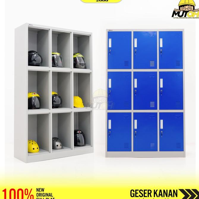 

Vip Gold Vg-409 Loker Locker Besi 9 Pintu Jumbo Full Plat Masuk Helm Pengiriman Cepat