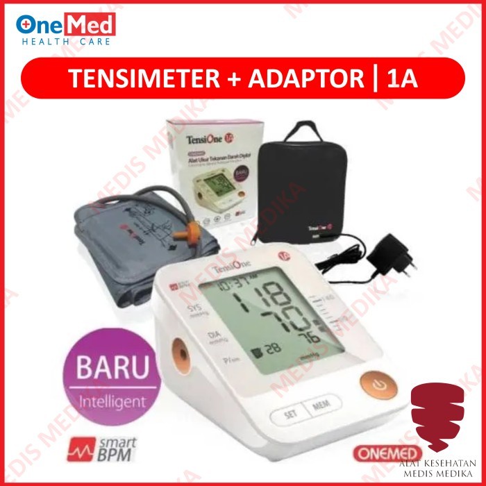 Tensimeter Digital Tensi + Adaptor Alat Ukur Darah Tensione 1A Onemed