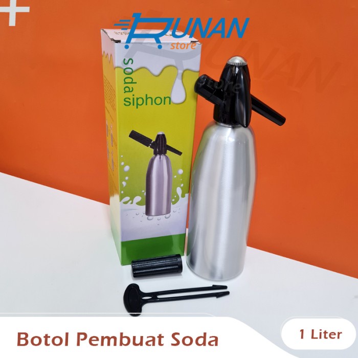 

✅Ready Soda Maker Botol Pembuat Soda Siphon 1L Bartender Tools 1000Ml Silver Berkualitas