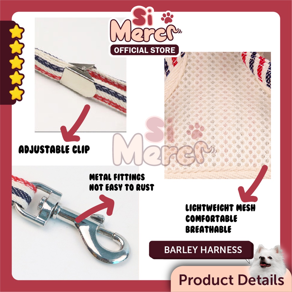 Barley Harness Baju Kucing/ Harness Kucing/ Harness Anjing Kucing / Tali Kucing / Harness Kucing