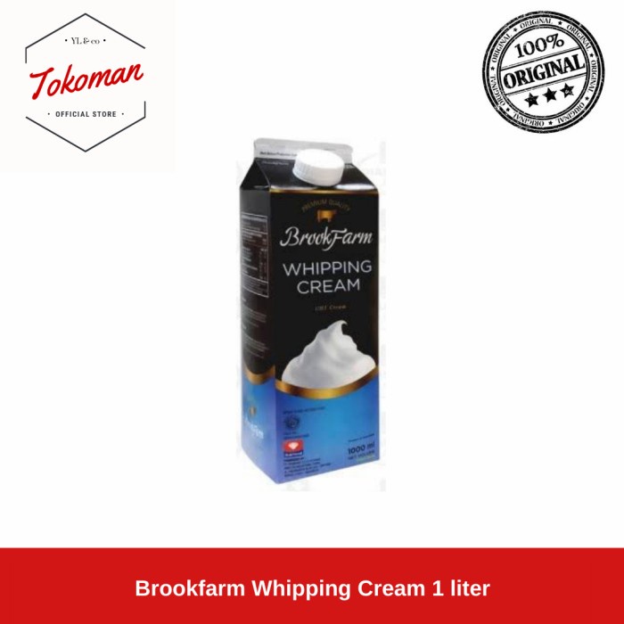 

Brookfarm Whipping Cream 1 Liter / 1000 Gr Brook Farm