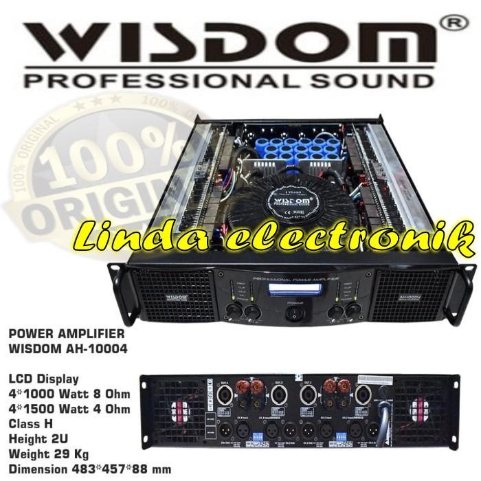power amplifier wisdom ah 10004 ah10004 class h 4 channel original