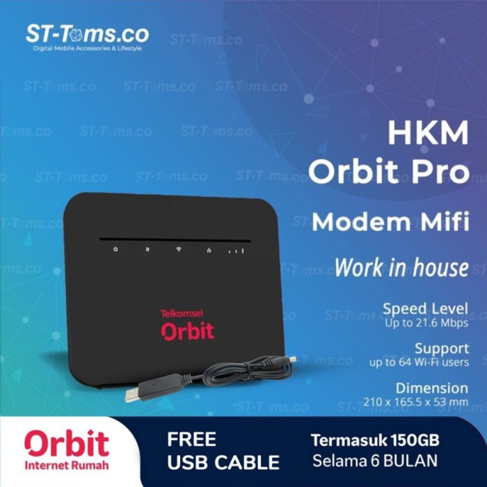 HKM 281 / HKM281 ORBIT PRO MODEM TELKOMSEL WIFI 4G HIGH SPEED