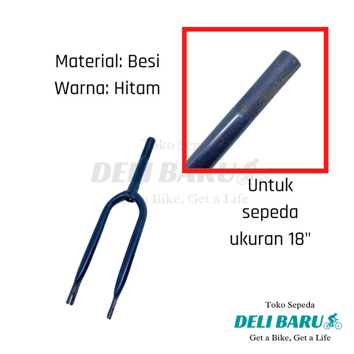 Fork Garpu Sepeda Anak Ukuran 18 Hitam Best