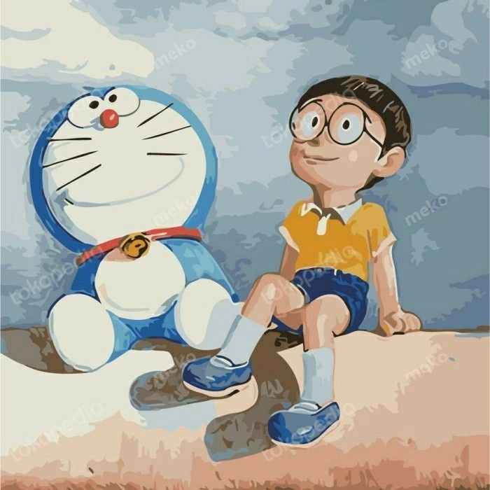 

Paint By Number 50X40/ Set Paket Melukis Anak Kids-D Painting Doraemon