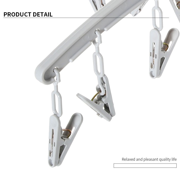 Terbaru Miniso Hanger Jemuran Kaos Kaki Jemuran Baju Lipat Klip Foldable