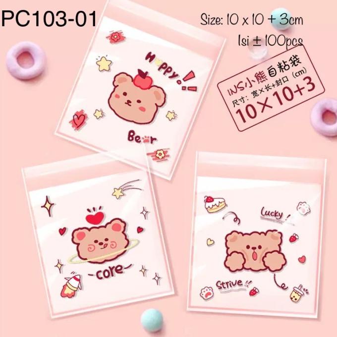 

Pc10 Plastik Perekat Roti, Bolu Potong, Kue Cookies 10*10 Pc Opp Terbaik