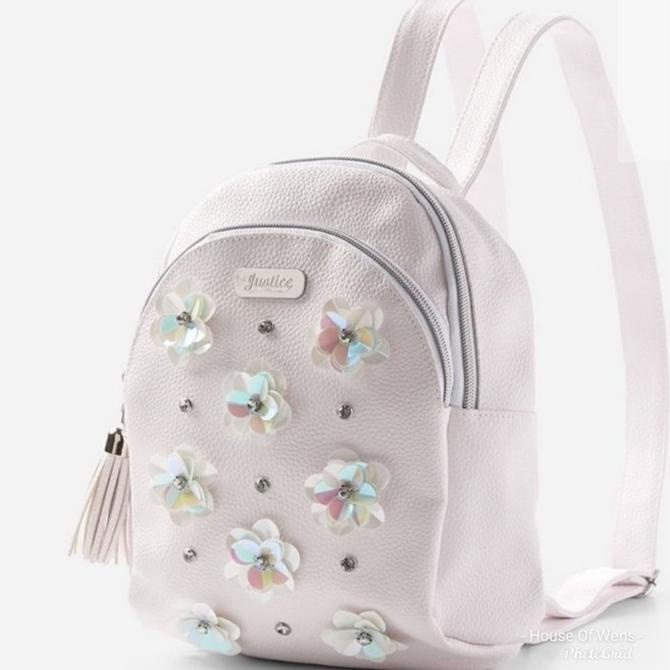 Justice Flower & Stud Mini Backpack - Tas Backpack Justice Original