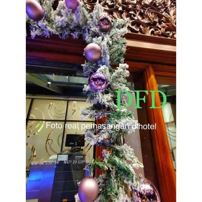 Garland Natal Salju / Garland Natal Hijau Salju Terbaik
