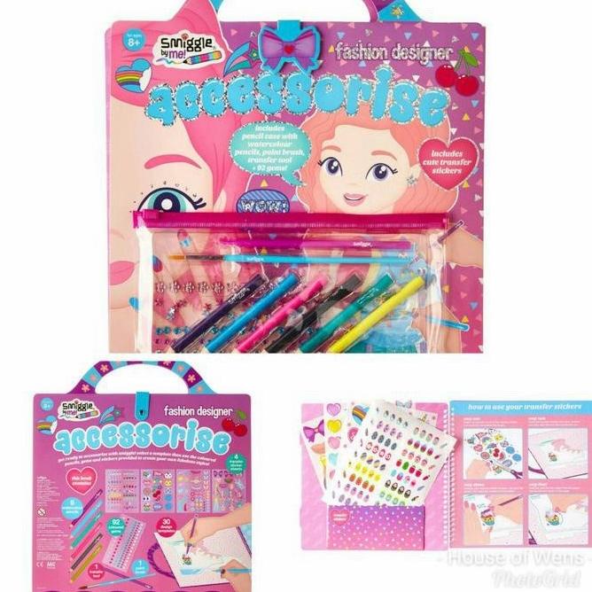 

Smiggle Fashion Designer Enchanted Stencil Book - Buku Smiggle Limited Edition