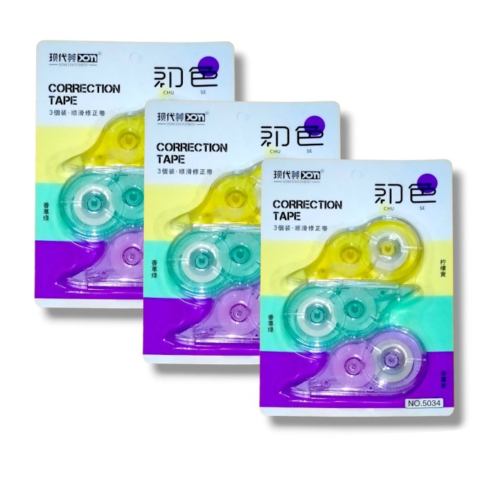 Gratis Ongkir Tip Ex Kertas Roll Set 3 Correction Tape