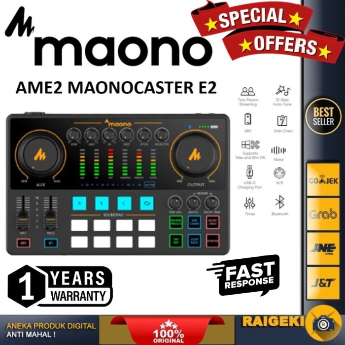 Maono E2 Maonocaster AME2 AM-E2 Soundcard Streaming Podcast