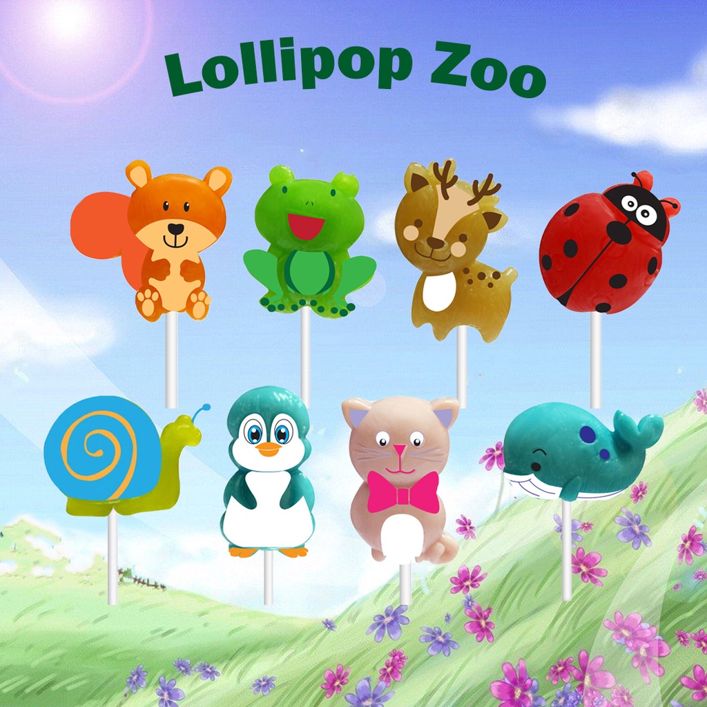 

Zoo Lollipop 1Set 4Pc Permen Lolipop Kter Hewan