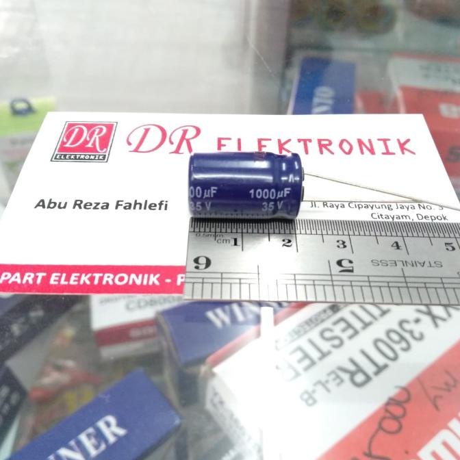 Terbaru Elco Capasitor Kapasitor Panasonic 1000uf uf 1000mikro 35v 35 volt dre3 Segera Beli